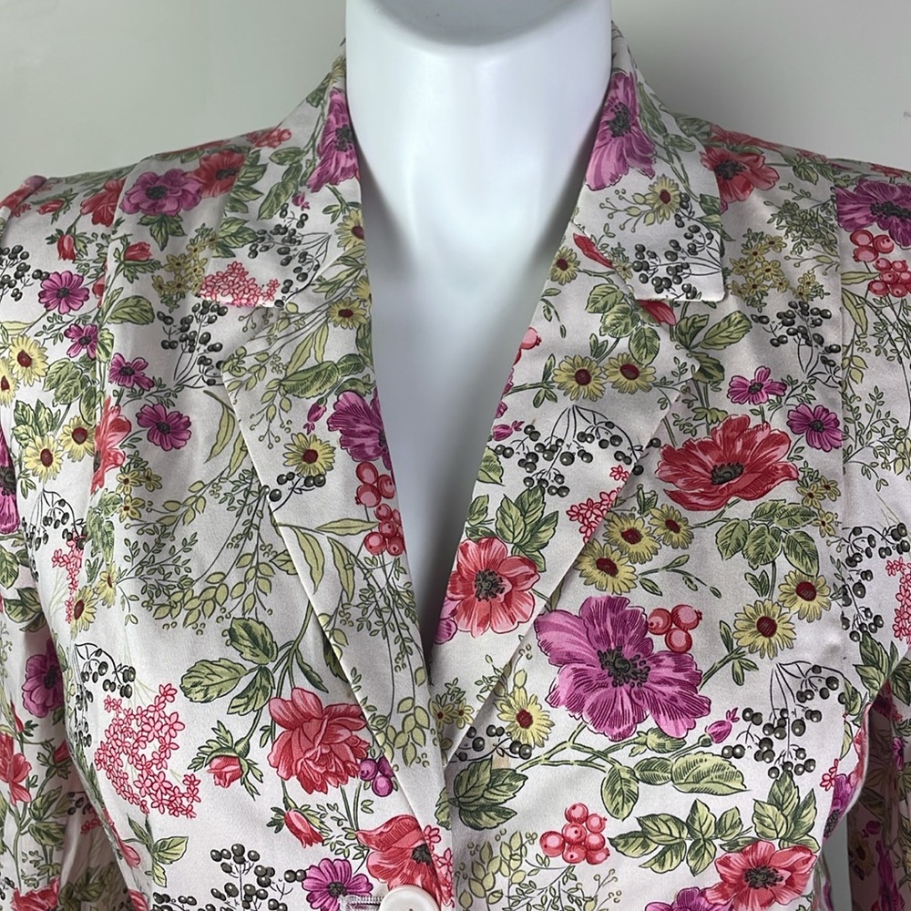 JM Collection Spring Floral Print Blazer - Picture 6 of 10